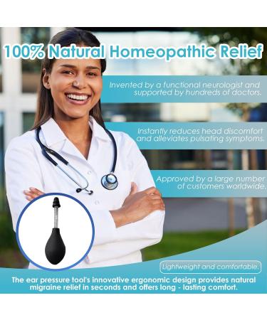 Ear Pressure Relief Tool with Carrying Pouch Natural Inner Ear Pressure Balance Portable & Drug-Free Solution for Migraines Headaches and Travel Discomfort - Buy Online on GoSupps.com