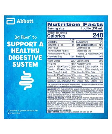PediaSure Grow & Gain Kids Nutritional Shake with Fiber, Protein, DHA, Vitamins & Minerals - Strawberry 8 fl oz (Pack of 6) - Buy Online on GoSupps.com