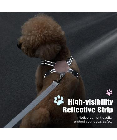 Pawaboo Dog Harness & Leash Set - Adjustable X-Frame Vest for Small & Medium Dogs - Breathable Anti-Train Design Pink (M) - International Shipping - Buy Online on GoSupps.com