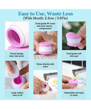 4 Pack Multi-Colored Cosmetic Containers 20ml - Silicone Screw Cap for Creams Lotions & Tablets - Ideal for Travel & Outdoor Use - Buy Online on GoSupps.com