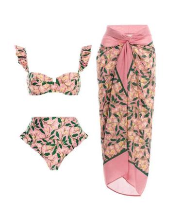 Womens Two Pieces Adjustable Straps Bikini Set High Waisted Bottom Swimming Costume Tummy Control Bathing Suit Leopard Print Swimsuits Swimwear L 5543-sgnbd-3-pink