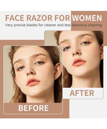 Buy Dermaplaning Razor for Face - Professional Tool with 4 Blades for Hair Removal & Exfoliation | Silver Facial Shaver & Eyebrow Shaper for Women - Buy Online on GoSupps.com