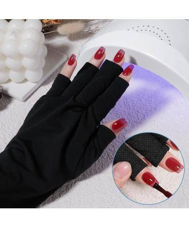 OYANIMO 2 Pairs UV Gloves for Gel Nail Lamp - Professional UPF50+ Protection Gloves for Manicures - Fingerless Anti UV Gloves for Nail Art & Skin Care - Buy Online on GoSupps.com