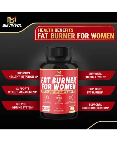 Women's Fat Burner: 9-in-1 Blend with Apple Cider Vinegar, Green Tea, Garcinia Cambogia, Green Coffee Bean & More - Buy Online on GoSupps.com