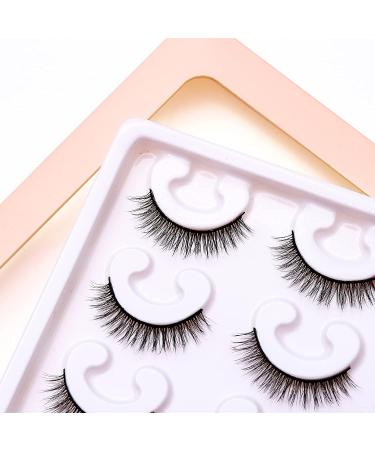Short Wispy 3D Fake Eyelashes - 10 Pairs Bulk Pack for Natural Look | Reusable Faux Mink Handmade Short-Natural Lashes - Buy Online on GoSupps.com