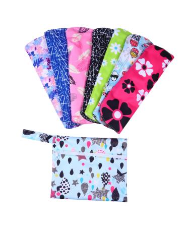 Period Pads 1 Set Washable Aunt Towel Mama Pads Reusable Pads for Women Towel Towels Washable Menstrual Napkins Nursing Mat Bamboo Carbon Fiber Napkin Miss Menstrual Pads