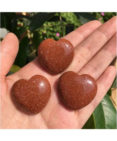 Natural Crystal Rough 4pcs Natural Crystal Gold Sand Heart EnergyDecoration Gift - Buy Online on GoSupps.com