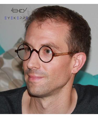 Eyekepper Round Reading Glasses | Vintage Oval Readers (Black) +2.25 Brown Tortoise - Buy Online on GoSupps.com