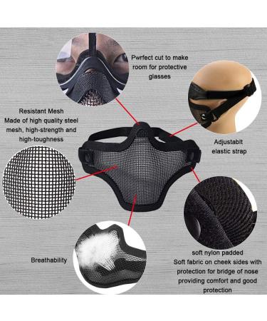 Emageren Foldable Airsoft Masks & Protective Glasses | Half-Facial Protection for Halloween Cosplay Paintball & Military Use - Buy Online on GoSupps.com