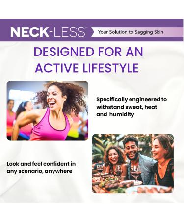 NECK-LESS Professional Face LIft Strips - Neck Tape - Medical-Grade Instant Jawline Enhancement Tape 10-Hour Waterproof Support Invisible Non-Surgical Face and Neck Lift Solution (25 Strips) - Buy Online on GoSupps.com
