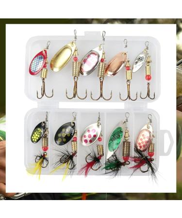 Angelkader 10-Piece Trout Spoon Spinner Blinker Wobbler Fishing Bait Set - Ideal for Trout Perch Salmon Pike & Pikeperch - Buy Online on GoSupps.com