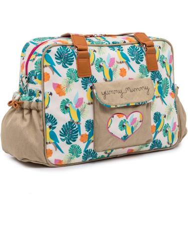 Pink Lining Yummy Mummy Baby Changing Bag - Parrot Cream | Stylish and Functional Nappy Bag - Buy Online on GoSupps.com