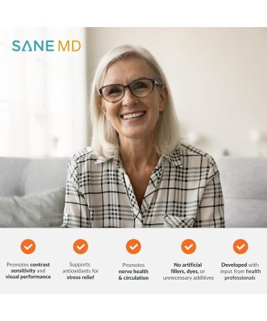 SANE MD PRO60+ Vision Reviver Eye Supplement for Adults 60+ with Lutein, Zeaxanthin & Astaxanthin 30 Capsules - Buy Online on GoSupps.com
