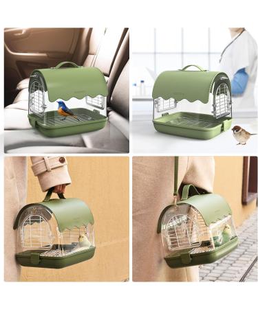 BUCATSTATE Bird Carrier Backpack with Perch Transparent Travel Bird Cage Bag Lightweight with Shade Cover Visible Window for Parrots Small Cockatiels Budgie and Other Similar Size Birds (Green) - Buy Online on GoSupps.com