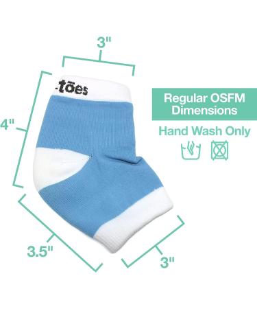 ZenToes Moisturizing Heel Socks 2 Pairs - Gel Lined Toeless Spa Socks for Dry Cracked Heels - Blue/Pink - Cotton Regular - Buy Online on GoSupps.com