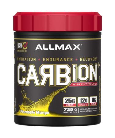 ALLMAX Nutrition - CARBION+ (Hydration Endurance & Recovery) - Pineapple Mango -725 Gram Pineapple Mango 725.0 g (Pack of 1)