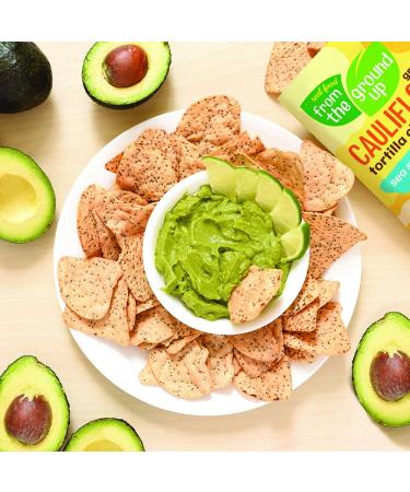REAL FOOD FROM THE GROUND UP Cauliflower Tortilla Chips - 6 Count 4.5 Oz Bags (Lime) - Healthy Gluten-Free Snack with Real Ingredients - Buy Online on GoSupps.com