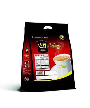 TRUNG NGUYEN G7 3-IN-1 Instant Coffee - Strong Vietnamese Coffee with Non-dairy Creamer and Sugar - 50 Sachets, Traditional Flavor and Aroma - Buy Online on GoSupps.com