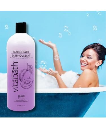Vitabath Black Plum Bubble Bath - Moisturizing Foaming Soak for All Skin Types - 33.8 fl oz - Shop Internationally - Buy Online on GoSupps.com