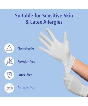 Nitrile 3000 Small White Powder-Free Examination Gloves - Pack of 100 - Buy Online on GoSupps.com