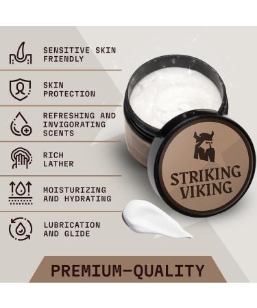 Striking Viking Shaving Cream 5.3 oz - Sensitive Skin Men s Shaving Cream - Sandalwood Scent - Ideal for All Skin Types - International Shipping Available - Buy Online on GoSupps.com