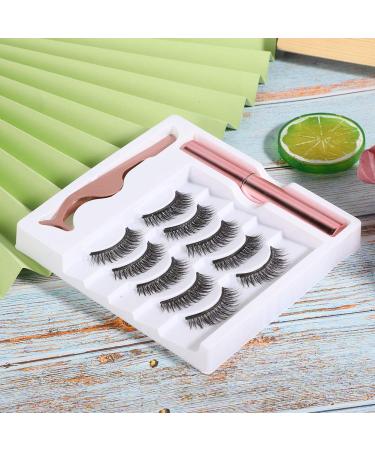 Buy 5 Pair Magnetic Eyelash Set - 3D Reusable Waterproof Soft & Thick - Perfect Makeup Tools for Stunning Eyes - Buy Online on GoSupps.com