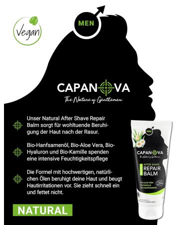Capanova Natural After Shave Repair Balm 100ml | Soothing Vegan Balm for Men | 100% Natural & Moisturizing Skin Care After Shaving - Buy Online on GoSupps.com