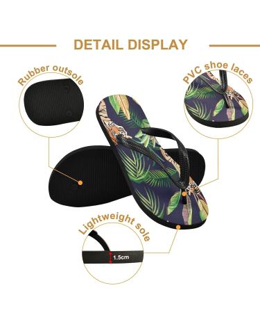Mnsruu Flip Flops - Tiger Animal Jungle Design for Men & Women | Ideal for Home Hotel Spa & Travel - Buy Online on GoSupps.com