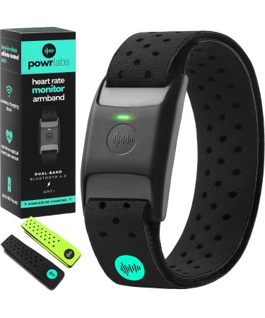 POWR LABS Bluetooth Heart Rate Monitor Armband | ANT Heart Rate Monitor Armband Heart Rate Monitor Bluetooth Wrist Heart Rate Monitor Works with Polar Wahoo Garmin Peloton Arm Band Rhythm