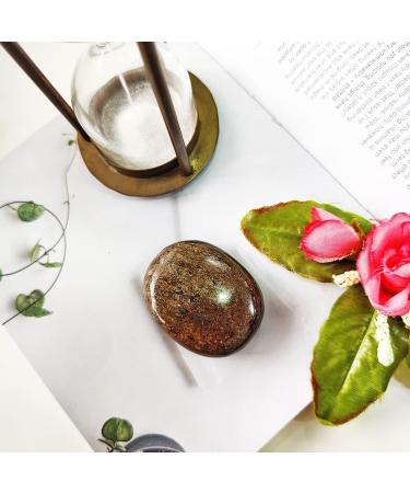 Healing Crystal Bronzite Palm Stone for Anxiety & Stress Relief - Natural Oval Pocket Stone for Yoga & Meditation - Vastu Essential - Buy Online on GoSupps.com