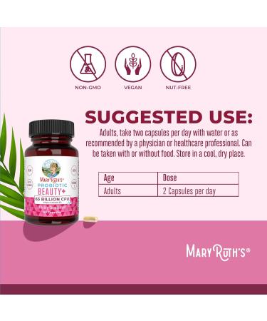 MaryRuth Organics Probiotic Beauty Capsules | Vegan Collagen Support | Anti Aging | Gut Health | Hair Skin and Nails Vitamins | Skin Care | Biotin | Non-GMO Project Verified | 60 Count 60 Count (Pack of 1) - Buy Online on GoSupps.com