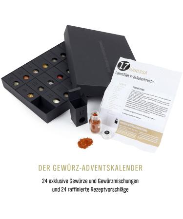 MEIN GENUSS Christmas Bundle 2023 | Spice Advent Calendar & Curry Set | 24 Elegant Spices & 5 Recipes - Perfect Holiday Gift - Buy Online on GoSupps.com