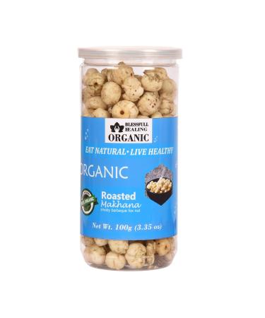 Blessfull Healing Organic Smoky Barbeque Roasted Makhana Flavor 100 Grams Smoky Barbeque