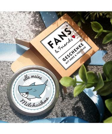 Fans & Friends Tooth Box - Milk Teeth Storage for Boys & Girls | Silver Tooth Fairy Gifts | Shark Design Metal Dental Box - Buy Online on GoSupps.com