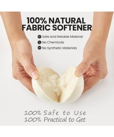 Kenning 26 Pieces Wool Dryer Balls Set - 24 Reusable Dryer Balls with 2 Muslin Bags | Eco-Friendly Fabric Softener for Laundry | Anti-Wrinkle Anti-Static Energy Saving (White - Buy Online on GoSupps.com
