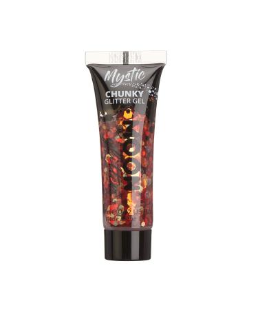 Mystic Chunky Face & Body Glitter Gel by Moon Glitter - Autumn - Cosmetic Festival Glitter Face Paint for Face Body Hair Nails - 12ml