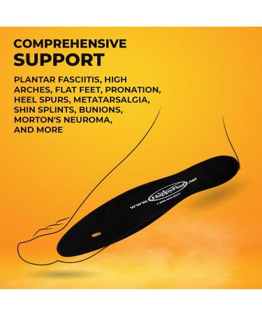 Happy Feet Orthotic Gel Inserts for Plantar Fasciitis - High Arch Support Shoe Insoles for Men & Women (Size M 7-8 / 8.5-10 - Buy Online on GoSupps.com