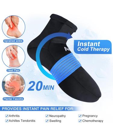 Atsuwell Chemo Cold Therapy Socks - Reusable Gel Ice Pack for Neuropathy, Sprains, Swelling - Foot Pain Relief S/M Size - Buy Online on GoSupps.com