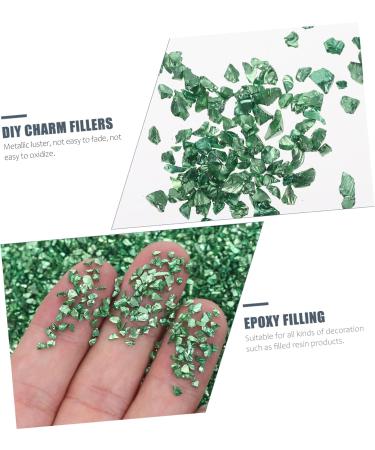 FRCOLOR 1 Glass Chip Manicure Fillers Nail Rhinestones Nail Art Gems Metallic Chips for Nail Arts Bulk Bud Vases Glitter for Resin Irregular Glass Epoxy Fillers Diy Accessories Filling 0.5X0.3cm Green - Buy Online on GoSupps.com