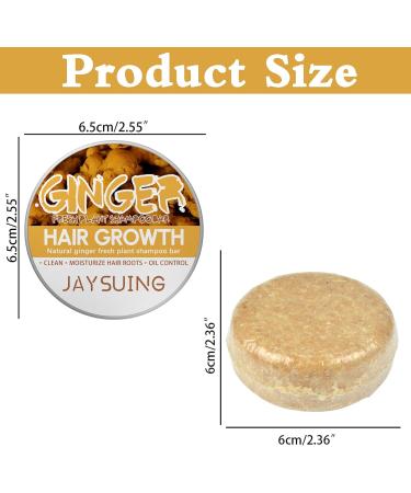 Ginger Shampoo Soap Hair Regrowth Shampoo Bar Anti Hair Loss Solid Shampoo Soap Repair Damaged Hair and Promote Hair Growth - Buy Online on GoSupps.com