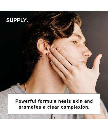 Men's Anti-Aging Facial Moisturizer with Hyaluronic Acid, Aloe Vera, and Shea Butter - Reduces Wrinkles, Hydrates Skin, Increases Elasticity - Oil-Free Formula - Buy Online on GoSupps.com