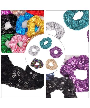 Beaupretty 5-Piece Sequin Hair Ties | Sparkling Elastic Ponytail Holders & Hair Jewelry for Women & Girls - Buy Online on GoSupps.com