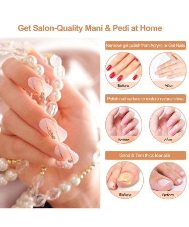 Professional Electric Nail Drill Set - 24000 RPM Corded Manicure & Pedicure Kit for Buffing, Grinding, and Polishing Natural & Acrylic Nails - Buy Online on GoSupps.com
