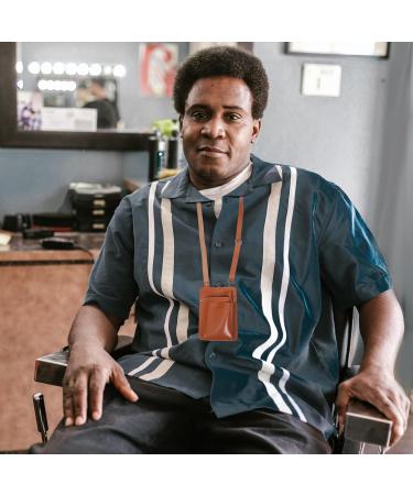 VALICLUD Scissor Pouch PU Leather Hairdressing Tools Storage Bag Salon Barber Hair Stylist Waist Pouch with Adjustable Belt for Combs Shears Brown - Buy Online on GoSupps.com