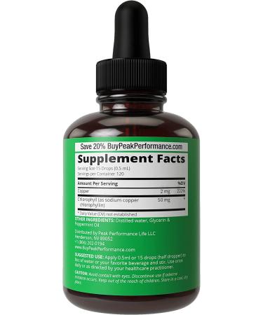 Chlorophyll Liquid Drops - Vegan, Non-GMO, Gluten-Free Supplement for Energy, Skin Care, and Immune Support - Natural Deodorant - USA Sourced - Buy Online on GoSupps.com