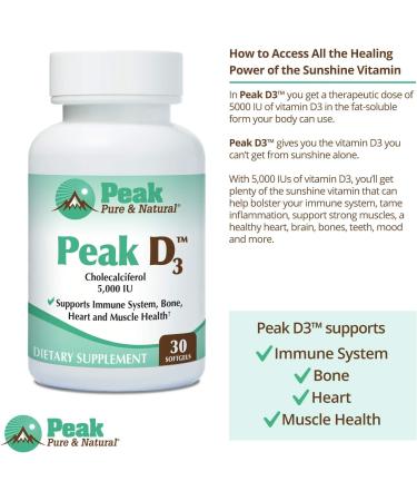Peak Pure & Natural Golden Oil & Peak Vitamin D3 - Buy Online on GoSupps.com