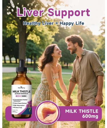 NaSeny Milk Thistle Supplement Silymarin Milk Thistle Extract for Liver Support Cleanse Detox Antioxidant Support Daily Liver Supplement Vegan & Non-GMO 4 FL OZ - Buy Online on GoSupps.com