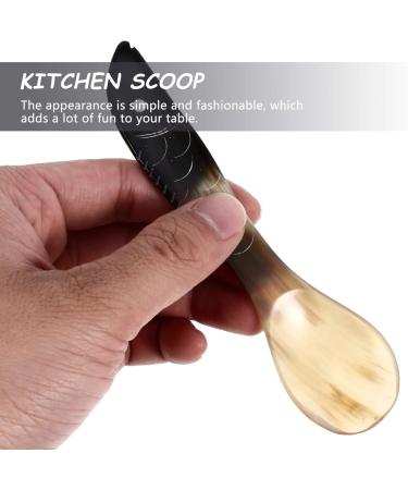 Buy Healifty Horn Spoon - Multi-Purpose Carving Style Kitchen Utensil for Soup Sugar and Coffee - International Shipping Available - Buy Online on GoSupps.com
