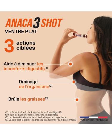 ANACA 3 - Flat Belly Shot - Food Supplement - Drainage(2) & Digestion(1) - Dandelion Cola Fennel Zinc & Calcium - 14 Day Sli - Buy Online on GoSupps.com