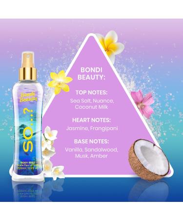 So Bondi Beauty Body Mist Fruity Gourmand Scent - Perfume for Women - Jasmine Vanilla Notes - Gifts for Women - Body Spray for Women - 6.9 oz 6.9 Fl Oz (Pack of 1) Bondi Beauty - Buy Online on GoSupps.com